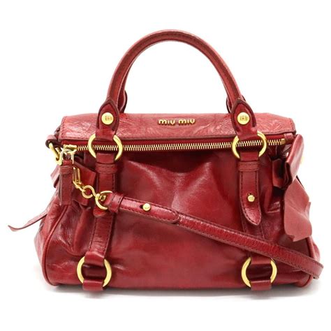 sac miu miu rouge|Sac À Main En Cuir Rouge .